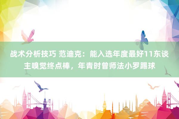 战术分析技巧 范迪克：能入选年度最好11东谈主嗅觉终点棒，年青时曾师法小罗踢球