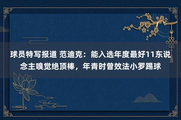 球员特写报道 范迪克：能入选年度最好11东说念主嗅觉绝顶棒，年青时曾效法小罗踢球