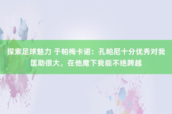 探索足球魅力 于帕梅卡诺：孔帕尼十分优秀对我匡助很大，在他麾下我能不绝跨越