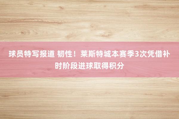 球员特写报道 韧性！莱斯特城本赛季3次凭借补时阶段进球取得积分