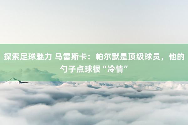 探索足球魅力 马雷斯卡：帕尔默是顶级球员，他的勺子点球很“冷情”